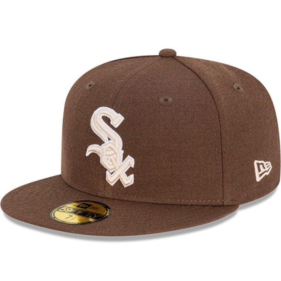 Men New Era Mlb Hats | New Era 59Fifty World Series Fitted Cap Chicago White Sox - Walnut / Stone / White