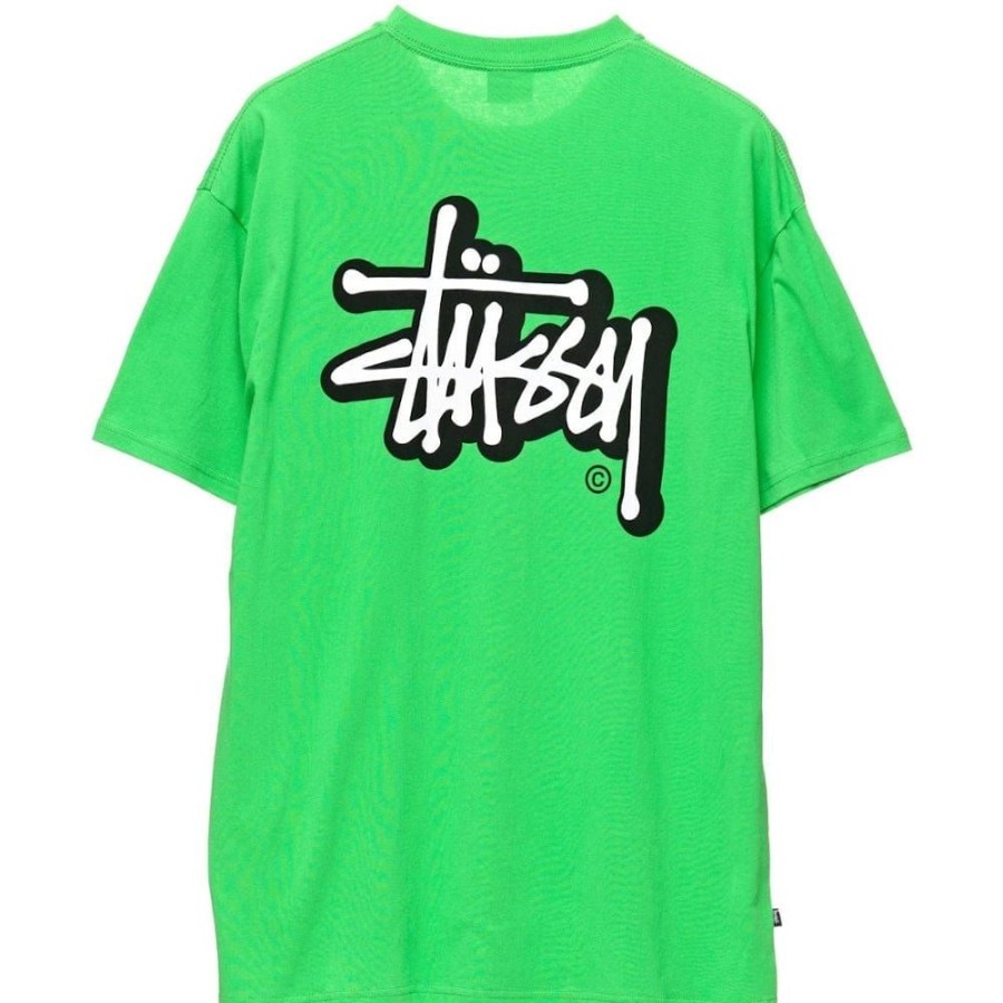 Men Stussy Tees | Stussy Solid Offset Graffiti Tee - Apple