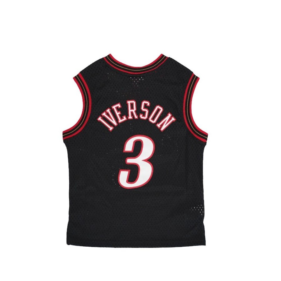 Men Mitchell u0026 Ness Nba Clothing | Mitchell & Ness Youth Swingman Jersey Philadelphia 76Ers Allen Iverson Road 00/01 - Black