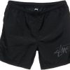 Men Stussy Shorts | Stussy Big Stock Nylon Short - Black