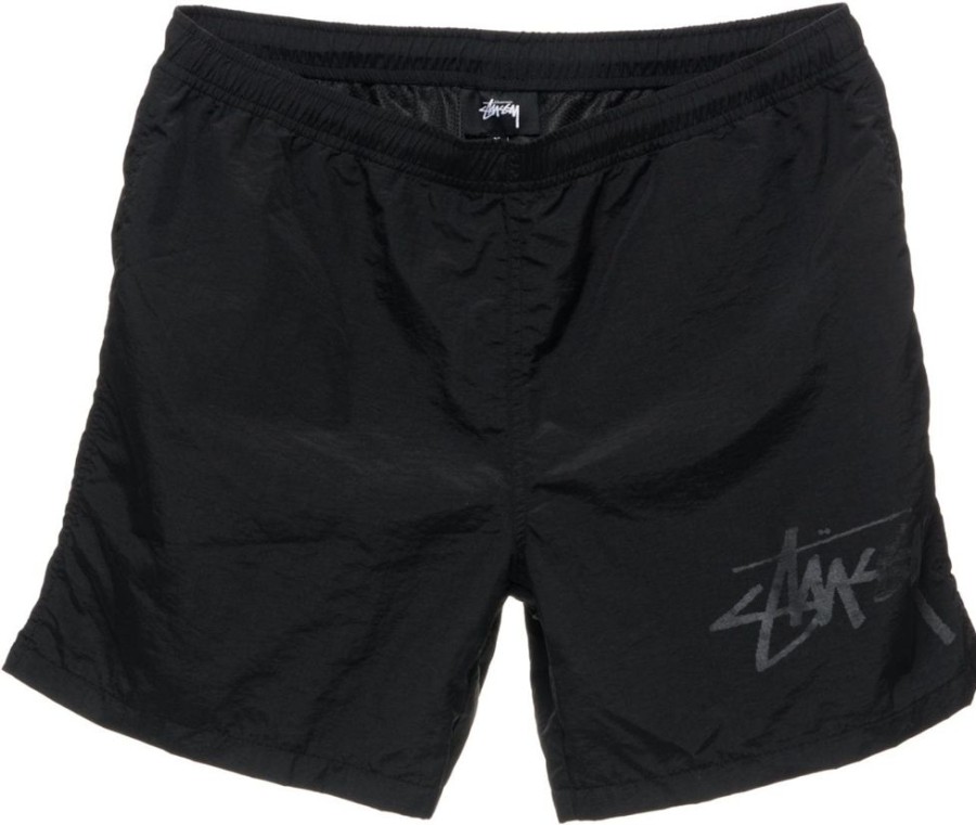 Men Stussy Shorts | Stussy Big Stock Nylon Short - Black