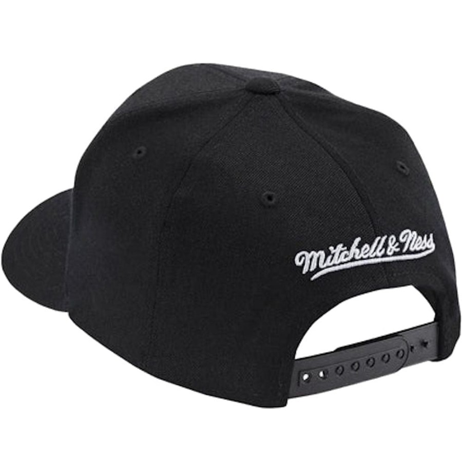 Men Mitchell u0026 Ness Nba Hats | Mitchell & Ness Team Colour Logo Classic Redline Stretch Snapback Golden State Warriors - Black