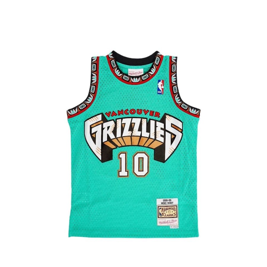 Kids Mitchell u0026 Ness Kids | Mitchell & Ness Youth Swingman Jersey Vanvouver Grizzlies Mike Bibby Road 98/99 - Teal