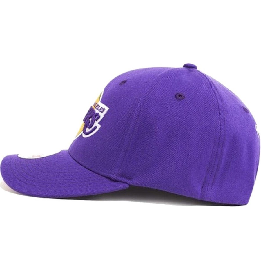 Men Mitchell u0026 Ness Snapback | Mitchell & Ness Team Ground 2.0 Stretch Snapback Los Angeles Lakers - Purple