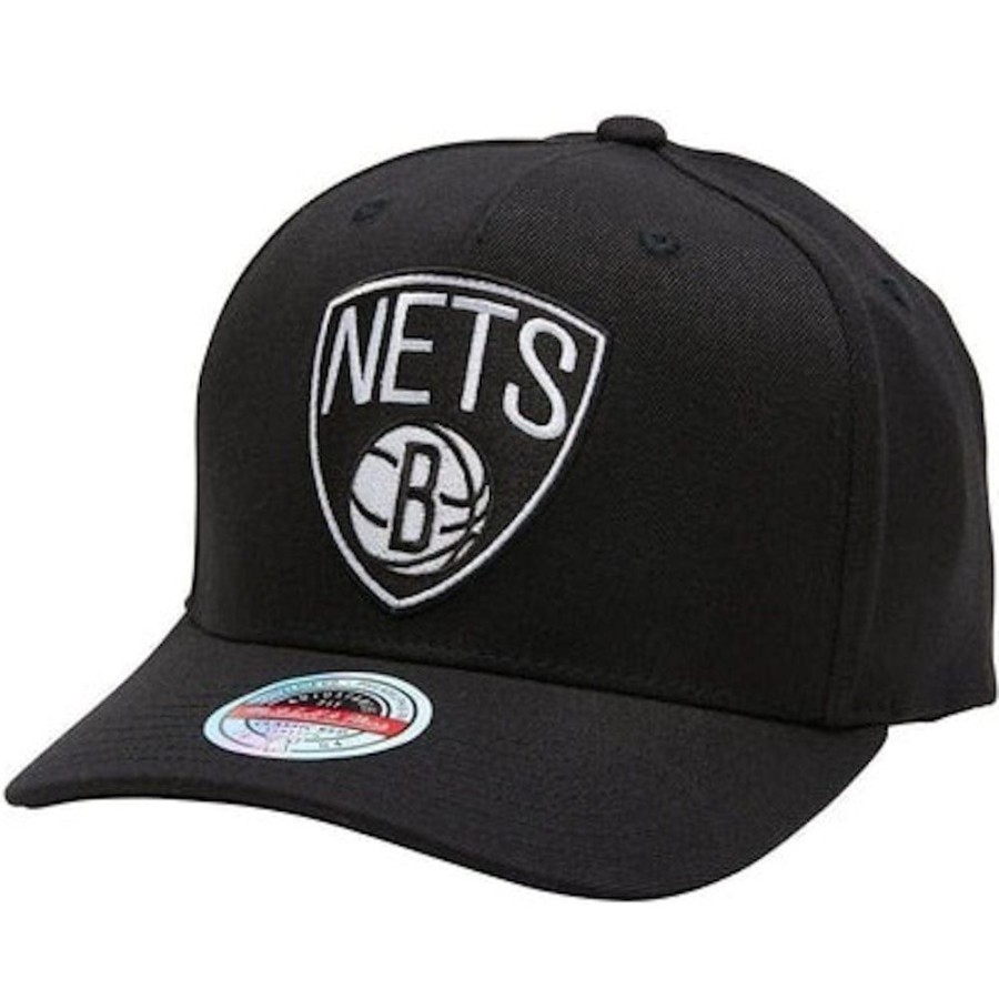 Men Mitchell u0026 Ness Nba Hats | Mitchell & Ness Team Colour Logo Classic Red Snapback Brooklyn Nets - Black