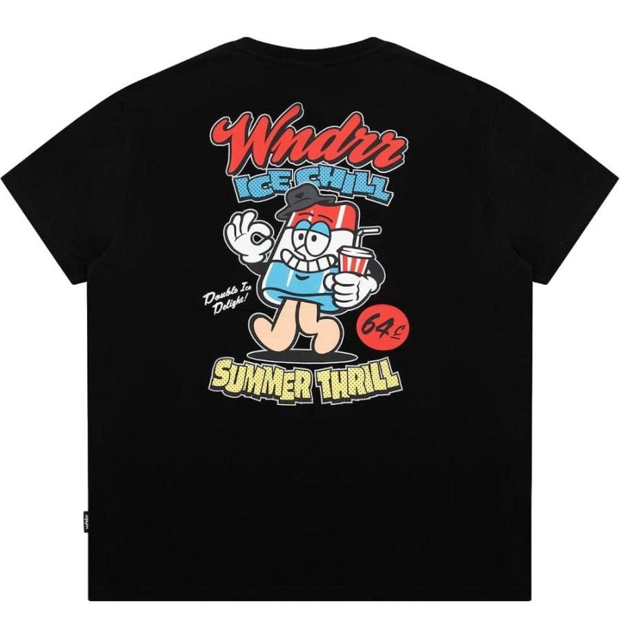 Men WNDRR Tees | Wndrr Ice Pop Box Fit Tee - Black