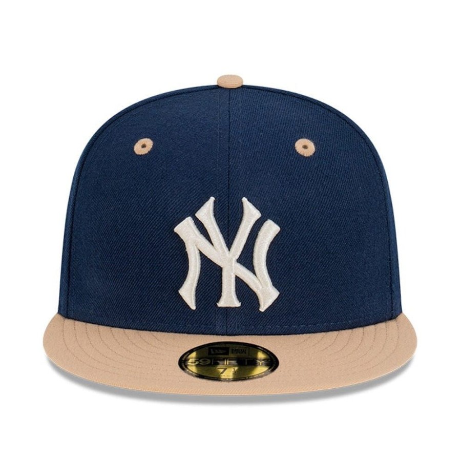 Men New Era Mlb Hats | New Era 59Fifty Fitted Cap New York Yankees - Oceanside Blue / Khaki / Ivory