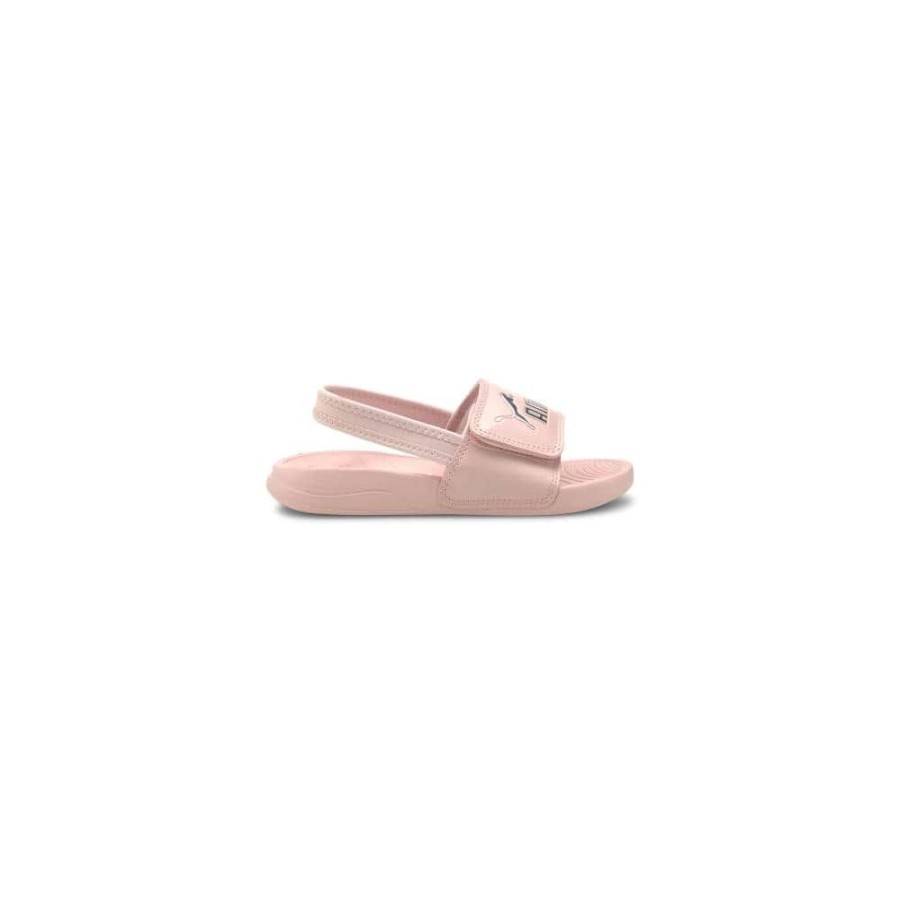 Kids Puma Kids | Puma Childrens Popcat 20 Backstrap Slide - Lotus / Silver