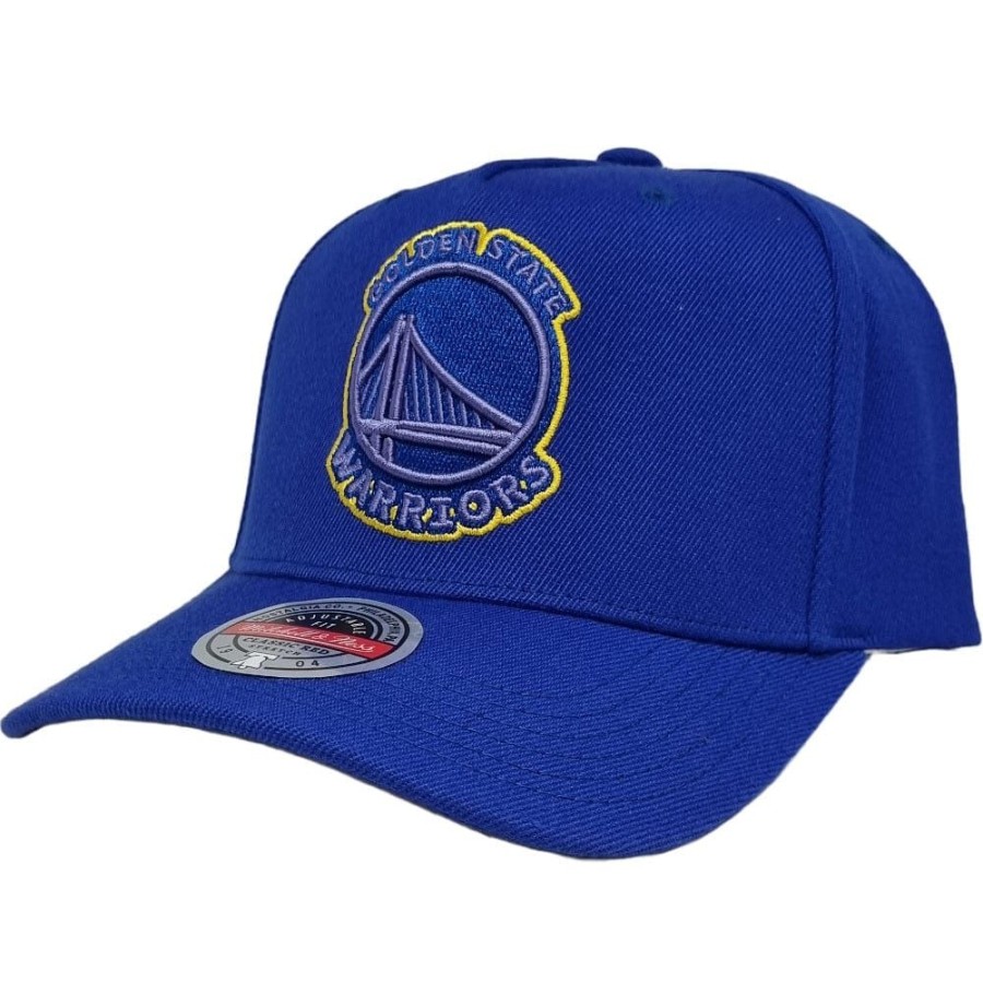 Men Mitchell u0026 Ness Nba Hats | Mitchell & Ness Team Outline Classic Redline Stretch Snapback Golden State Warriors - Blue