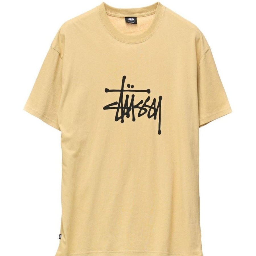 Men Stussy Tees | Stussy Solid Graffiti C Tee - Khaki