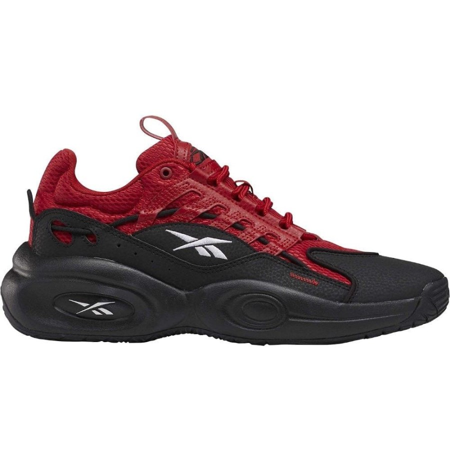 Men Reebok Reebok | Reebok Solution Mid - Black / Flash Red / White