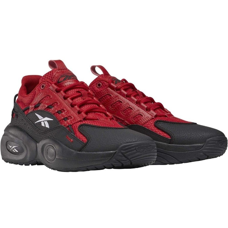 Men Reebok Reebok | Reebok Solution Mid - Black / Flash Red / White