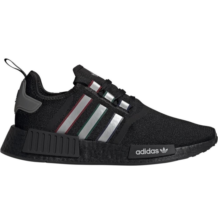 Men Adidas Adidas | Adidas Nmd_R1 - Black / Silver / Burgundy