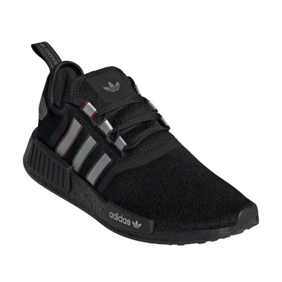 Men Adidas Adidas | Adidas Nmd_R1 - Black / Silver / Burgundy