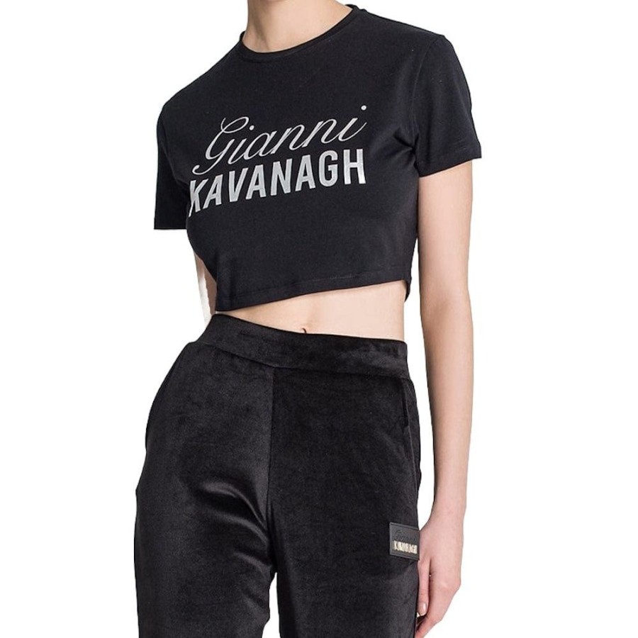 Women Gianni Kavanagh Tops | Gianni Kavanagh Womens Montecarlo Tee - Black