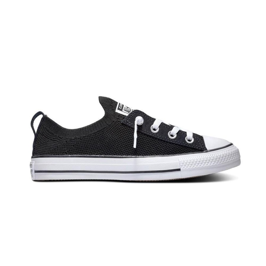 Women Converse Converse | Converse Womens Shoreline Knit Slip-On - Black / White