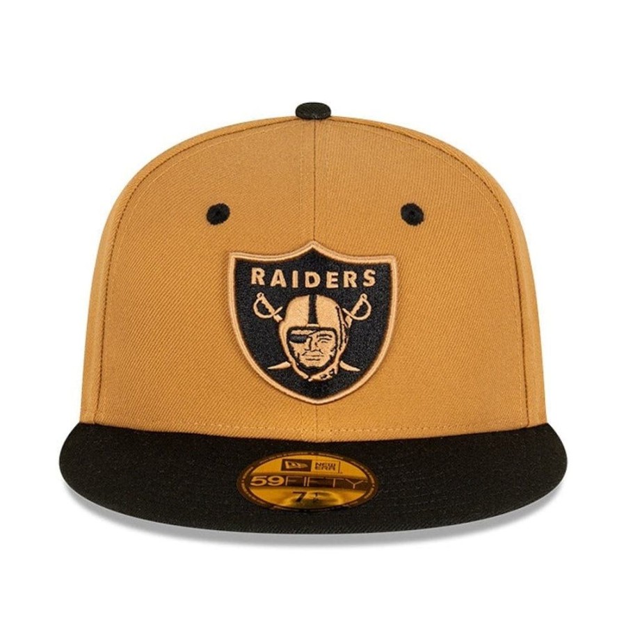 Men New Era Fitted | New Era 59Fifty Fitted Cap Las Vegas Raiders - Wheat / Black