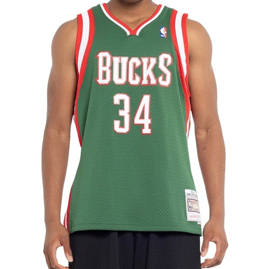 Men Mitchell u0026 Ness Plus Size | Mitchell & Ness Swingman Jersey Milwaukee Bucks Giannis Antetokounmpo Road 13/14 - Dark Green