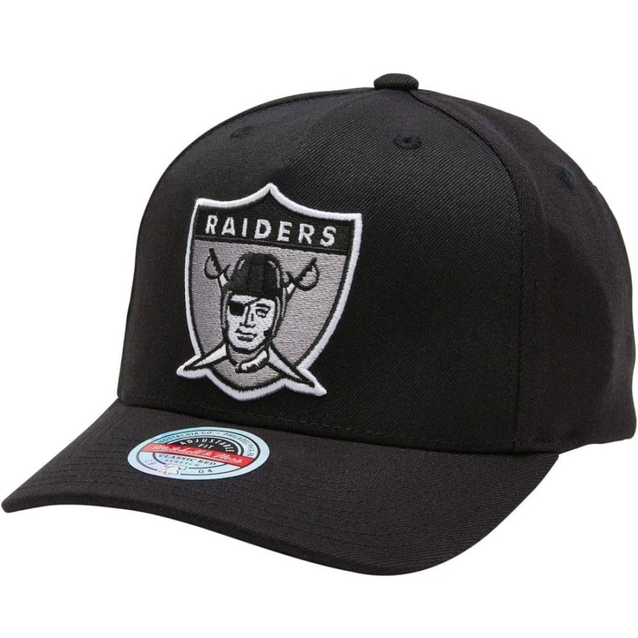 Men Mitchell u0026 Ness Snapback | Mitchell & Ness Wide Receiver Classic Redline Stretch Snapback Las Vegas Raiders - Black