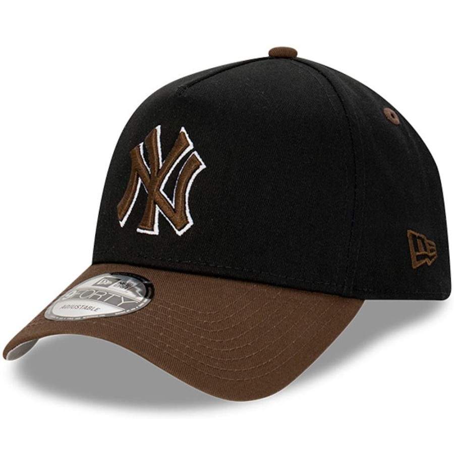 Men New Era Snapback | New Era 9Forty A-Frame Grizzly Snapback New York Yankees - Black / Walnut