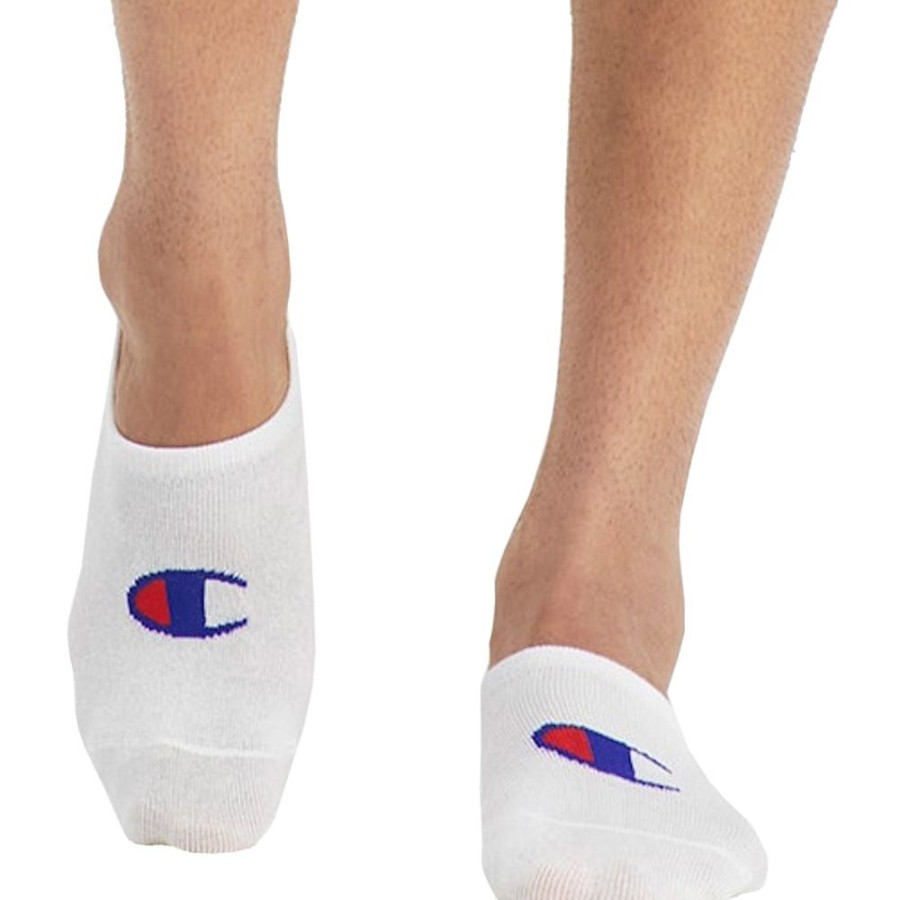 Men Champion Socks | Champion Sps C Sneaker Sock 3 Pack - White