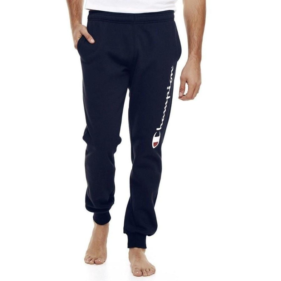 Men Champion Pants & Jeans | Champion Script Cuff Pant - Black