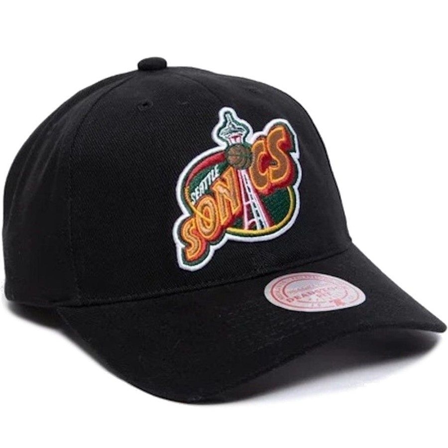 Men Mitchell u0026 Ness Snapback | Mitchell & Ness Core Classic Deadstock Snapback Seattle Supersonics - Black