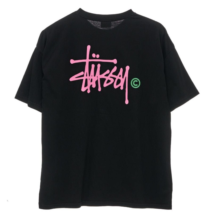 Women Stussy Tops | Stussy Womens Graffiti Pigment Tee - Black / Pink