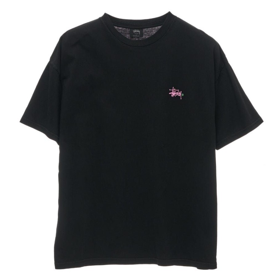 Women Stussy Tops | Stussy Womens Graffiti Pigment Tee - Black / Pink