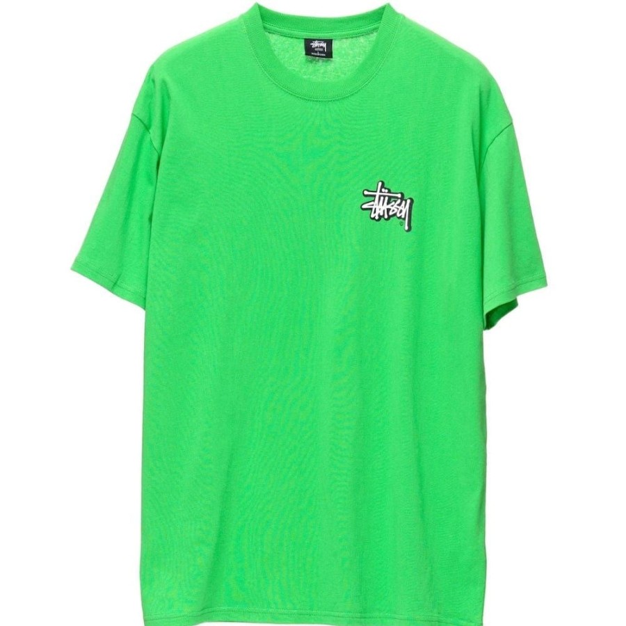 Men Stussy Plus Size | Stussy Solid Offset Graffiti Tee - Apple