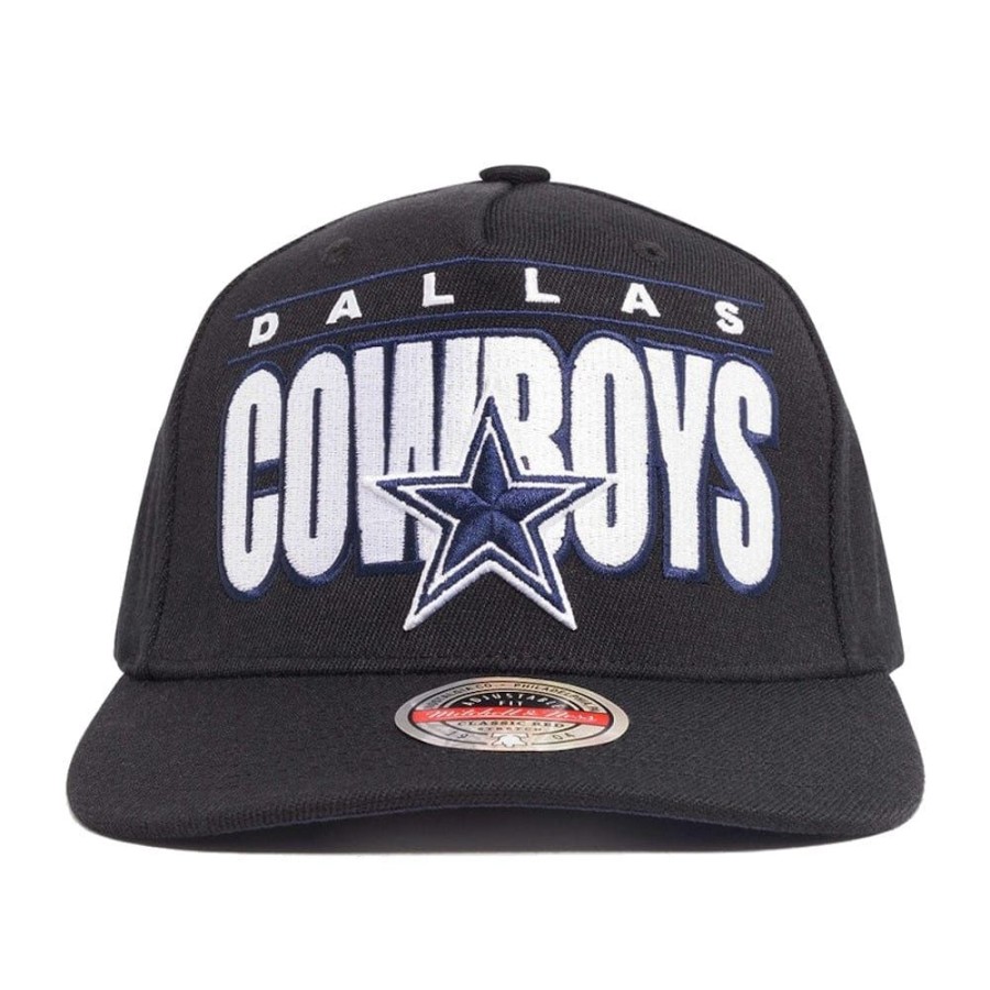 Men Mitchell u0026 Ness Nfl Hats | Mitchell & Ness Billboard 2.0 Classic Redline Snapback Dallas Cowboys - Black