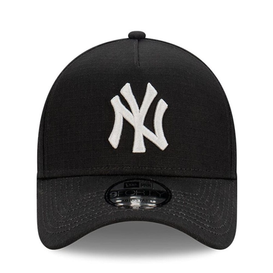 Men New Era Strapback | New Era 9Forty Ripstop A-Frame Strapback New York Yankees - Black / Grey