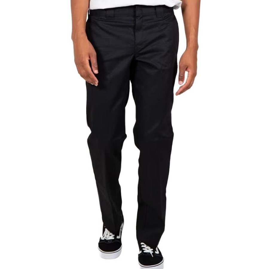 Men Dickies Pants & Jeans | Dickies Wp873 Slim Straight Fit Work Pant - Black