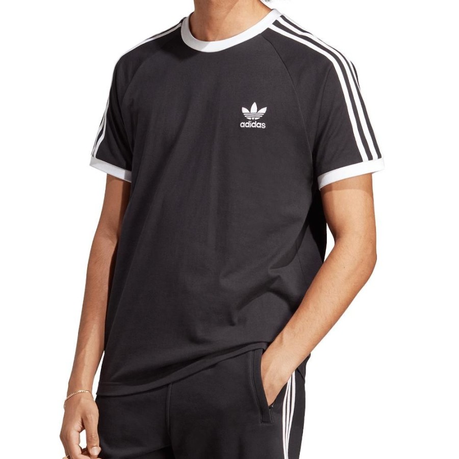 Men Adidas Tees | Adidas 3-Stripes Tee - Black