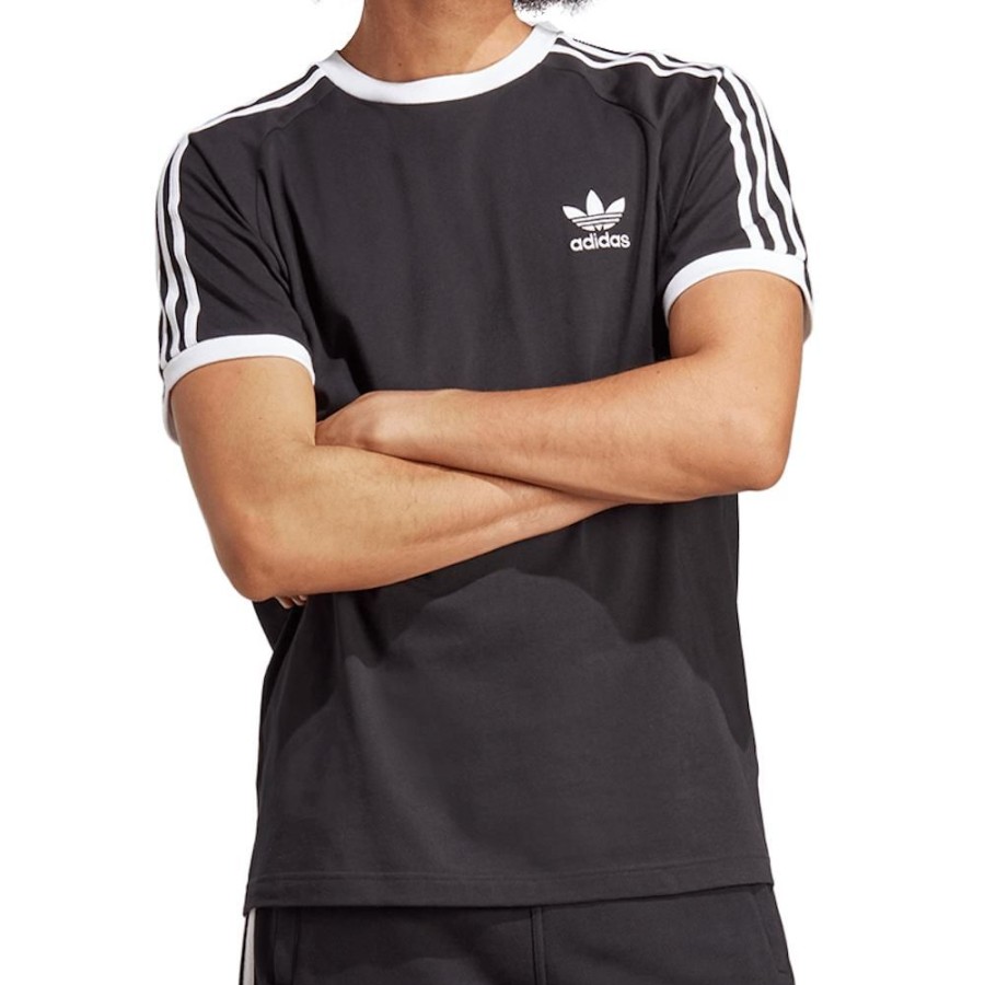 Men Adidas Tees | Adidas 3-Stripes Tee - Black