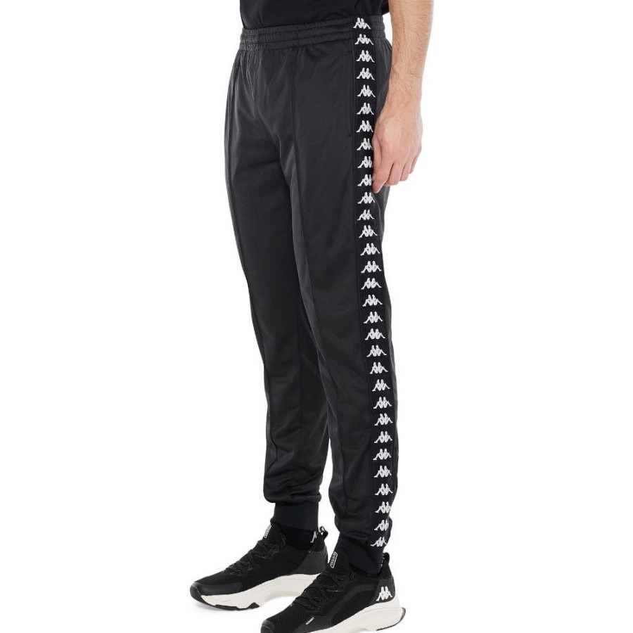 Men Kappa Pants & Jeans | Kappa Banda Rastoria Slim Track Pant - Black / White