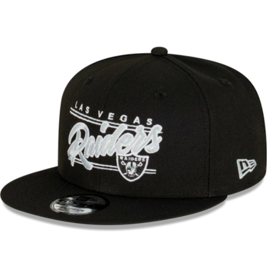 Men New Era Nfl Hats | New Era 9Fifty Script Snapback Las Vegas Raiders - Black