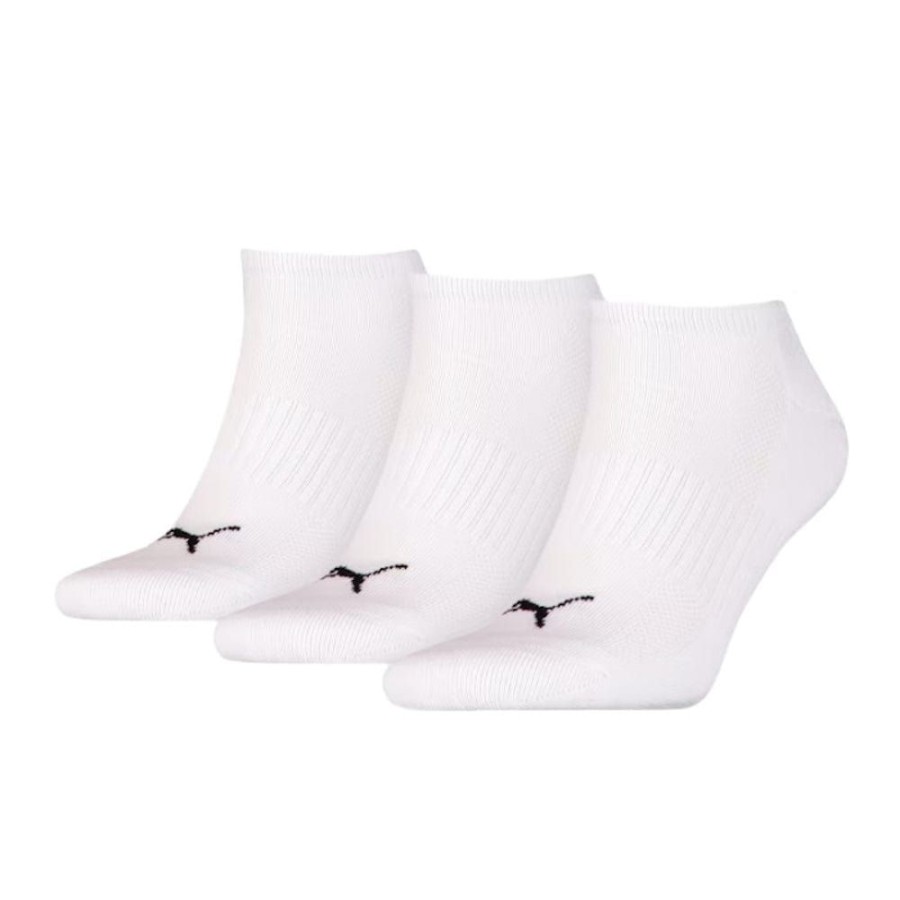 Men Puma Socks | Puma Cushioned Sneaker Socks 3 Pack - White