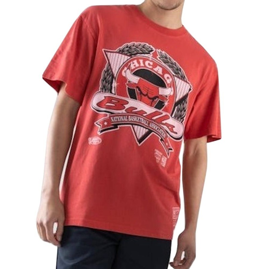 Men Mitchell u0026 Ness Nba Clothing | Mitchell & Ness Dash Tee Chicago Bulls - Red