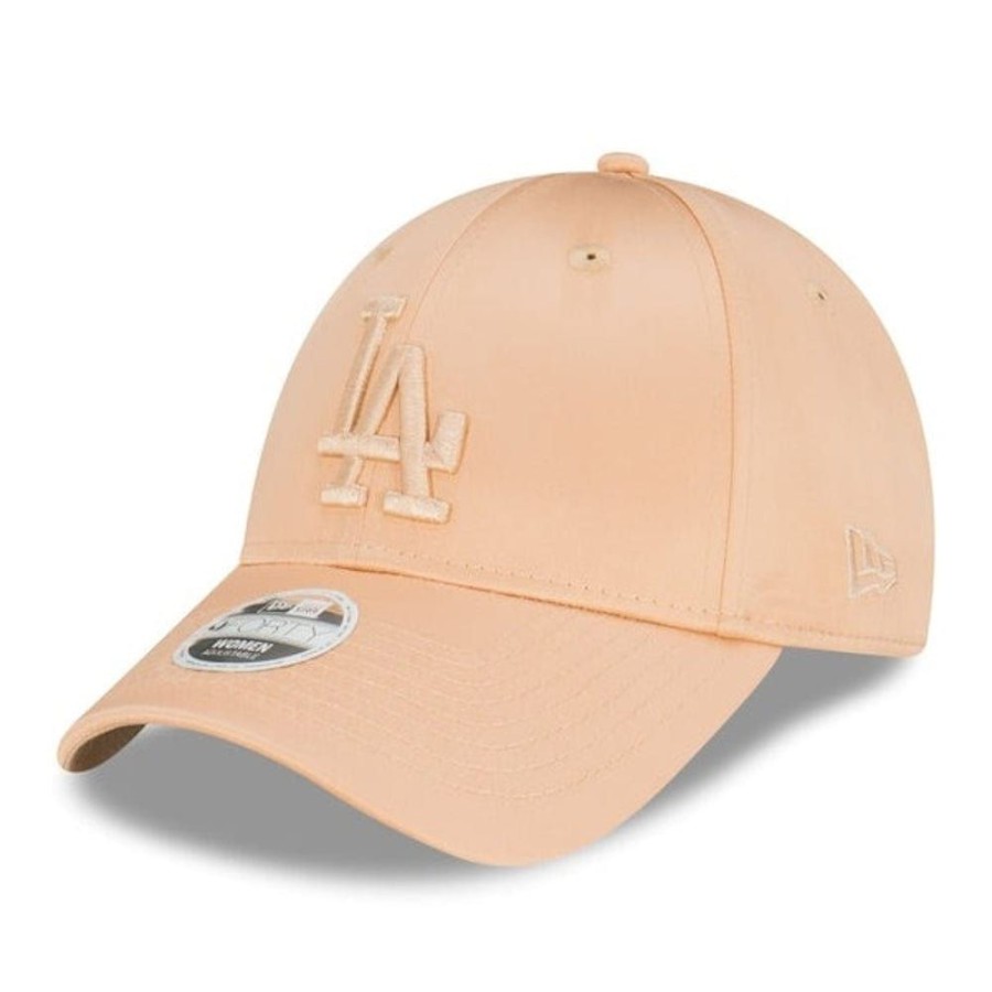 Men New Era Mlb Hats | New Era Womens 9Forty Tonal Satin Strapback Los Angeles Dodgers - Camel