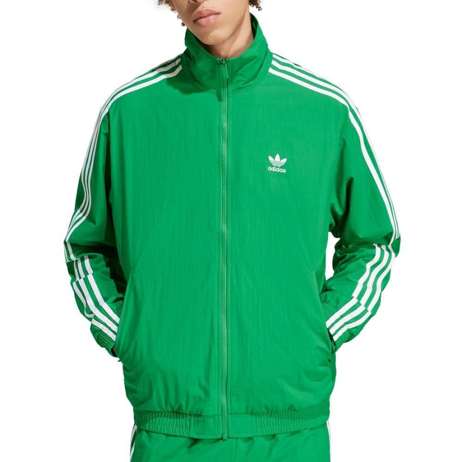 Men Adidas Plus Size | Adidas Woven Firebird Track Top - Green