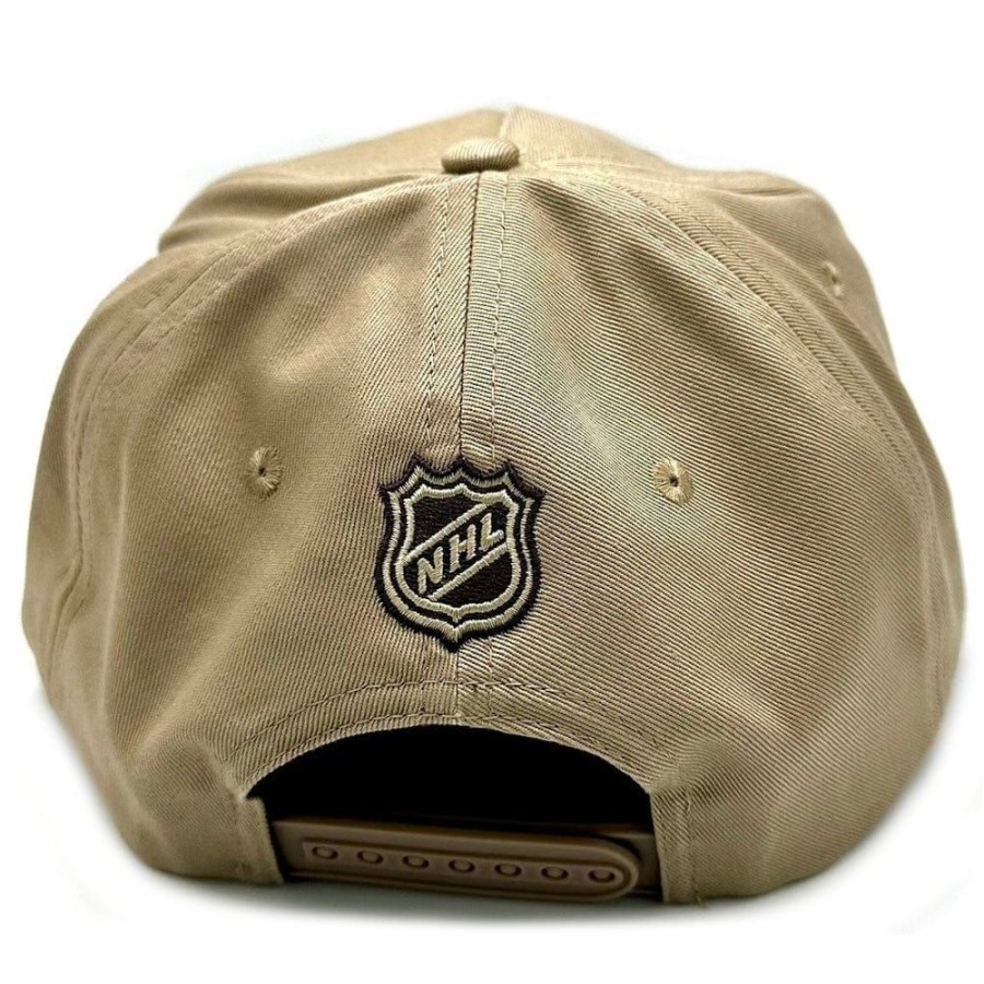 Men Majestic Athletic Snapback | Majestic Athletic Tonal Stark Deadstock Snapback Anaheim Ducks - Desert Taupe