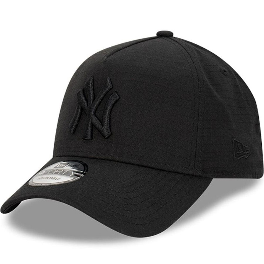 Men New Era Mlb Hats | New Era 9Forty A-Frame Ripstop Snapback New York Yankees - Black / Black