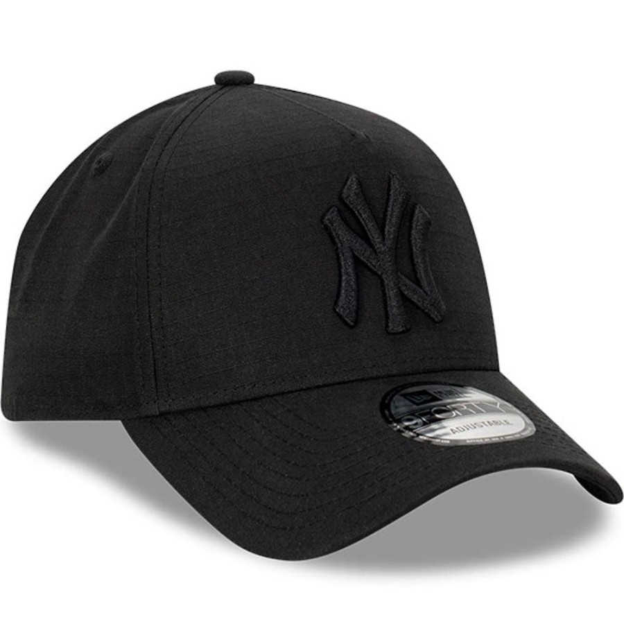 Men New Era Mlb Hats | New Era 9Forty A-Frame Ripstop Snapback New York Yankees - Black / Black