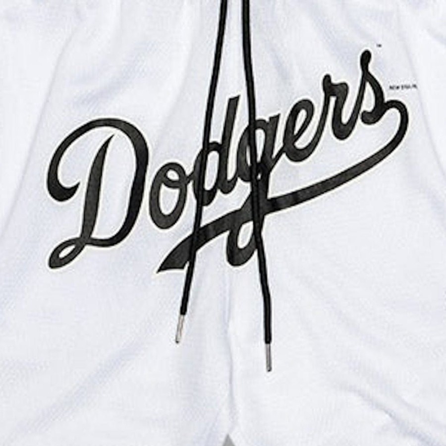 Men New Era Shorts | New Era Monochrome Mesh Short Los Angeles Dodgers - White