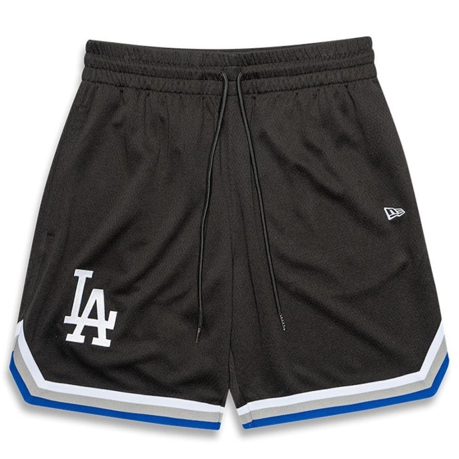 Men New Era Shorts | New Era Cali Mesh Shorts Los Angeles Dodgers - Black