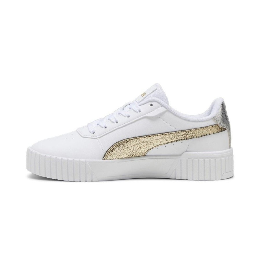 Women Puma Puma | Puma Womens Carina 2.0 Metallic Shine - White / Gold