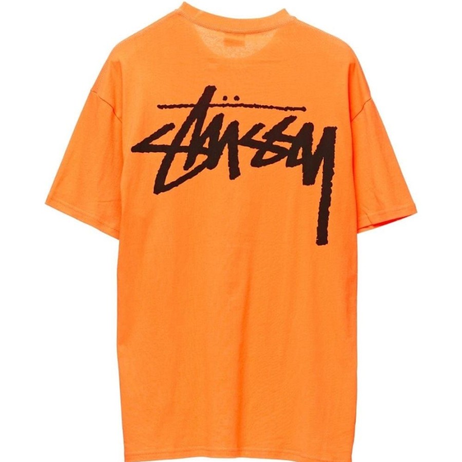 Men Stussy Plus Size | Stussy Big Stock Tee - Orange