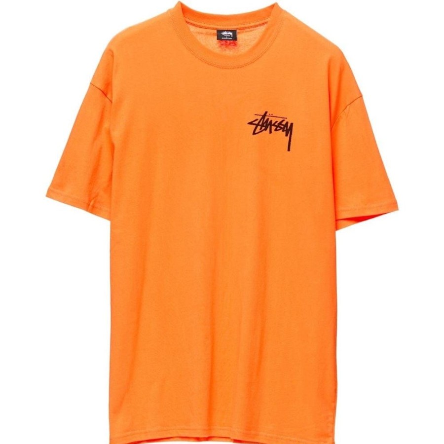 Men Stussy Plus Size | Stussy Big Stock Tee - Orange