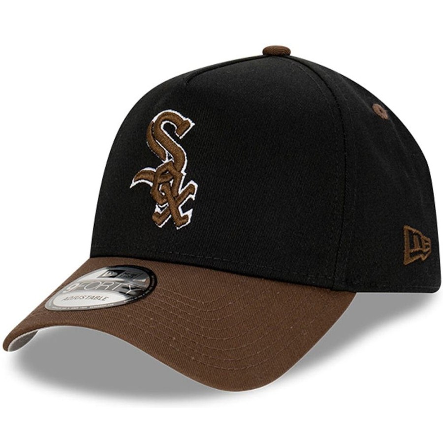 Men New Era Mlb Hats | New Era 9Forty A-Frame Grizzly Snapback Chicago White Sox - Black / Walnut